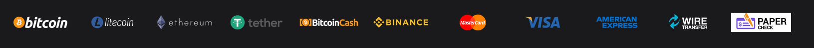 JacksPay Casino Payment Methods - Bitcoin, Litecoin, Ethereum, Tether, Bitcoin Cash, Binance, Mastercard, Visa, American Express, Wire Transfer, Paper Check