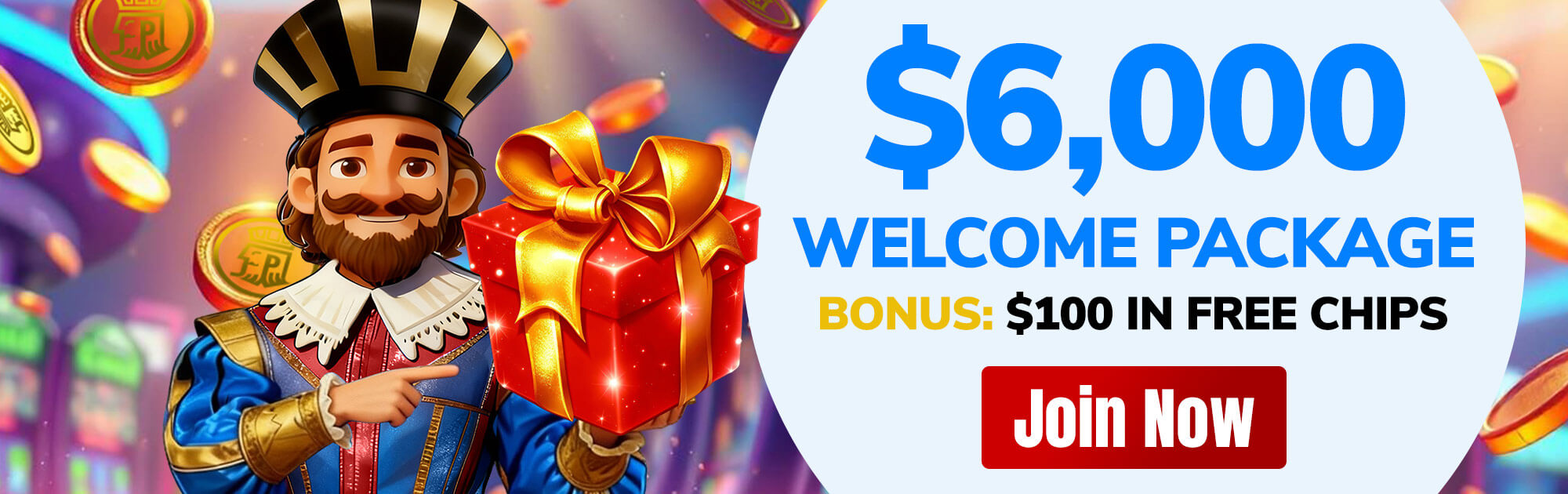 JacksPay Casino $6,000 Welcome Package with $100 in Free Chips
