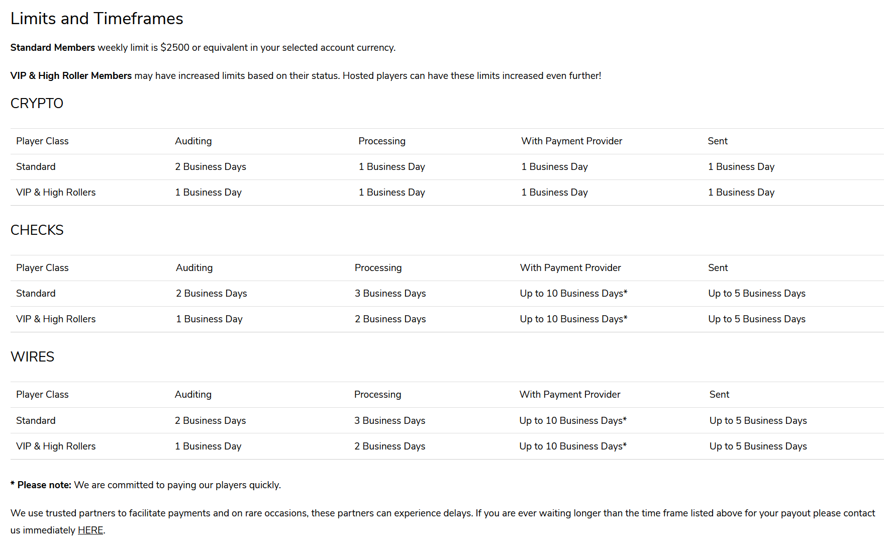 JacksPay Casino Withdrawal Limits and Timeframes for Crypto, Checks, and Wires